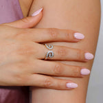"Txirimi" White Diamond Bling Ring - Espuma/7