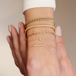 Diamond Solitaire Station Bracelet