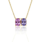 Lavender & Violet Sapphire Toi et Moi Pendant