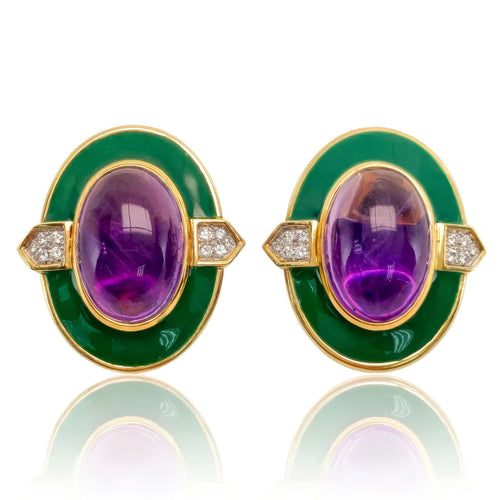 David Webb Clip On Earrings