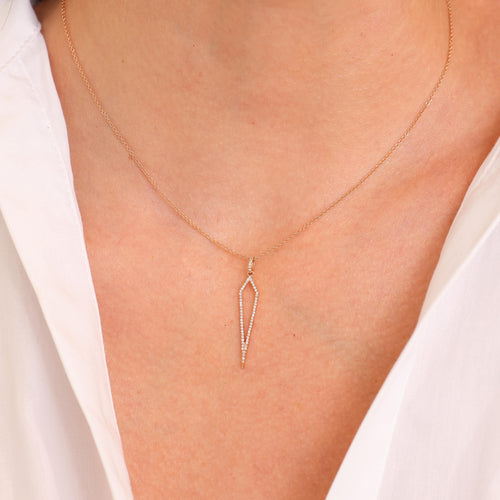 Diamond Dagger Pendant Necklace Image 2