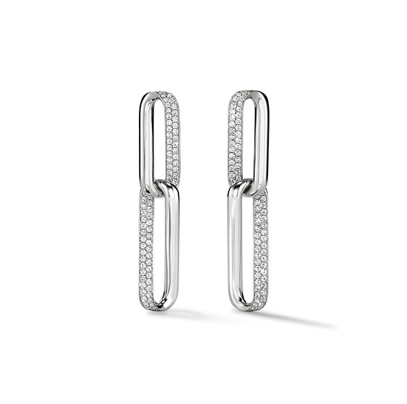 Inside/Out Flip Diamond Link Earrings