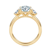 Elizabeth 2.07ct Lab Round Cut Diamond Three Stone Engagement Ring