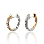 Diamond Reversible Huggie Earrings