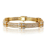Diamond Station Hinged Bracelet