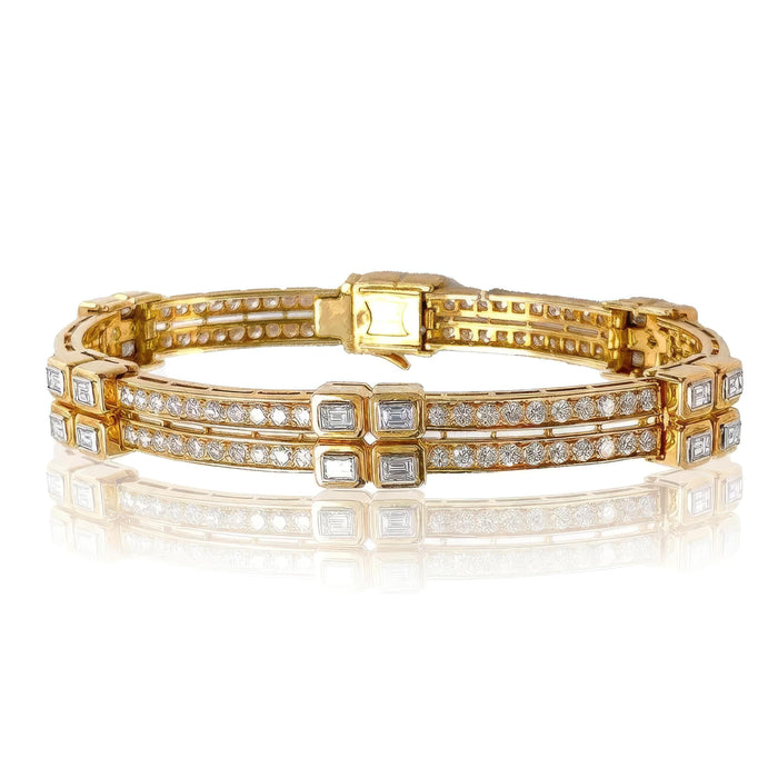 Diamond Station Hinged Bracelet
