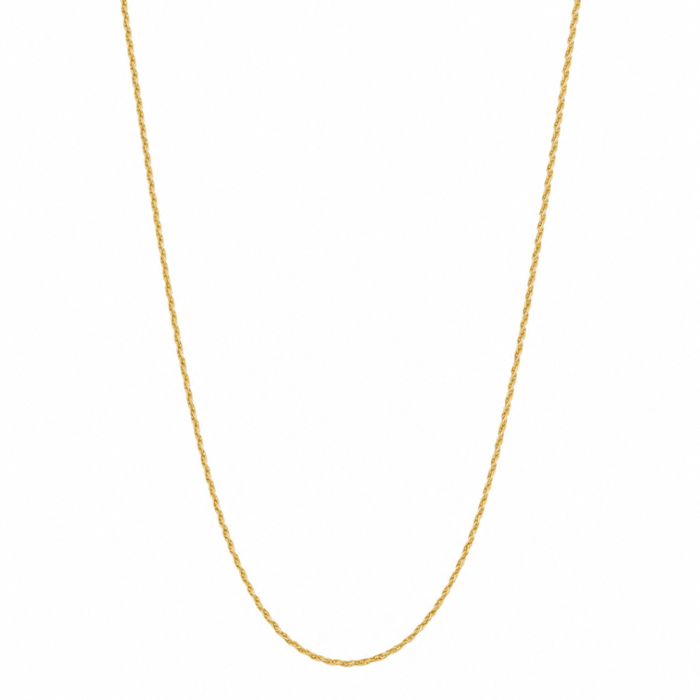 14K Yellow Gold 1.3mm Wheat Chain with Lobster Clasp.