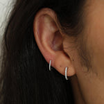 Diamond Reversible Huggie Earrings