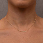 Diamond Bar Necklace & Pave Earrings Gift Set