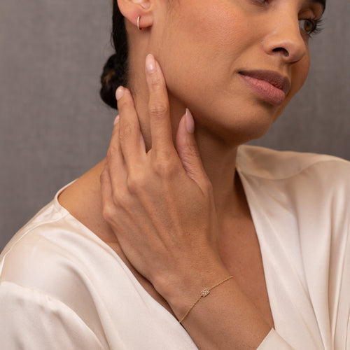 Diamond Station Bracelet & Pave Earrings Gift Set Image 2