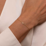 Diamond Station Bracelet & Pave Earrings Gift Set