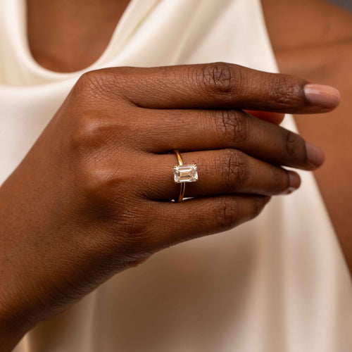 Baxter 2.54ct Lab Emerald Cut Diamond Engagement Ring Image 2