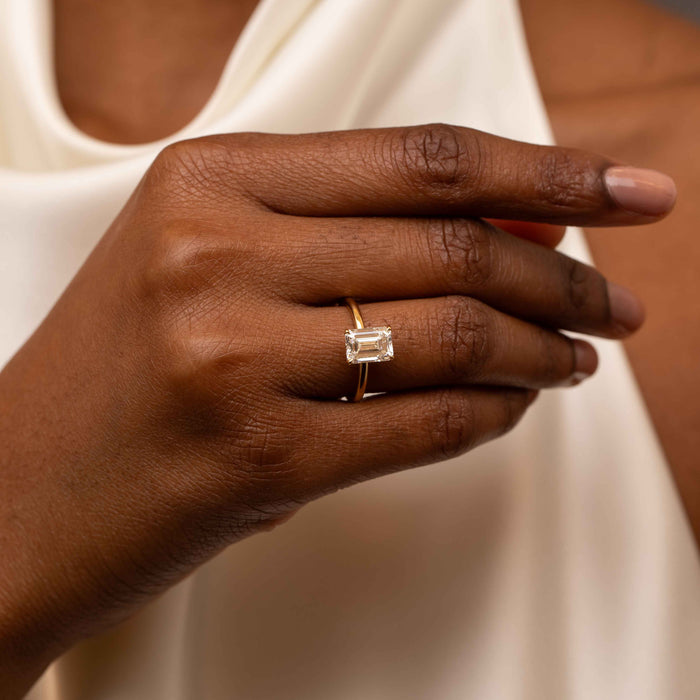 Baxter 2.54ct Lab Emerald Cut Diamond Engagement Ring