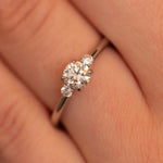 Mini Elizabeth 0.50ct Round Cut Diamond Three-Stone Engagement Ring