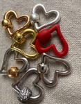 Freeform Heart Lock in Silver