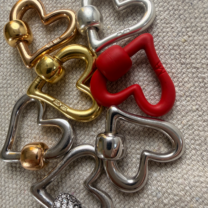 Freeform Heart Lock in Silver
