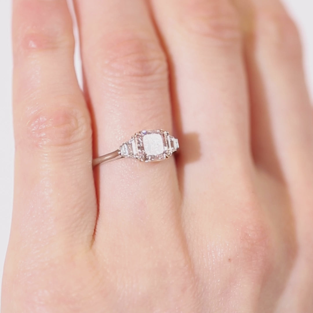 1.38 CTW Pear Fancy Pink Diamond 18 Karat Gold Gold Halo Engagement Ring  GIA | Wilson's Estate Jewelry