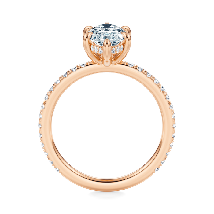 Baxter Pavé Hidden Halo Engagement Ring Setting