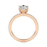 Baxter Pavé Hidden Halo Engagement Ring Setting