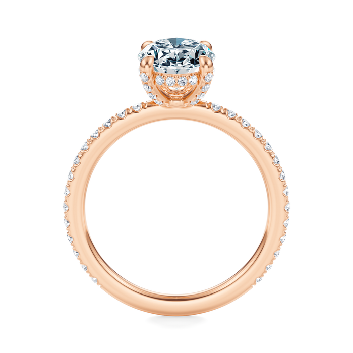 Baxter Pavé Hidden Halo Engagement Ring Setting