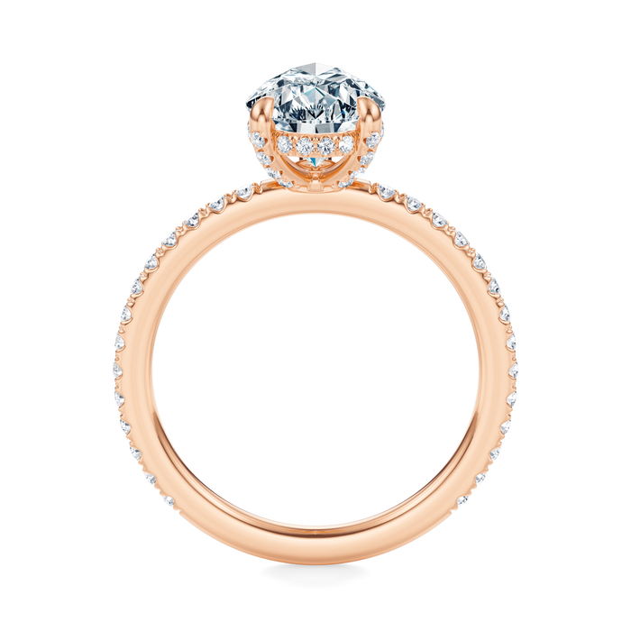 Baxter Pavé Hidden Halo Engagement Ring Setting