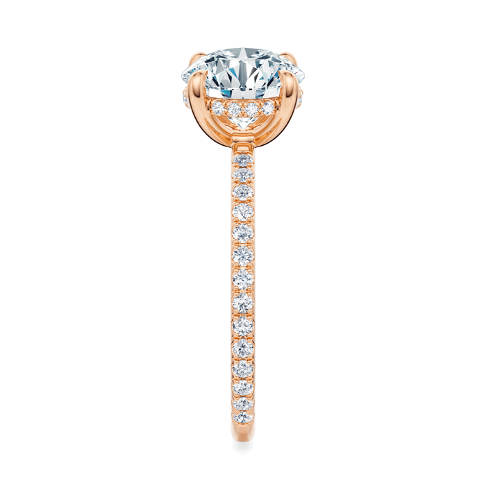Baxter Pavé Hidden Halo Engagement Ring Setting