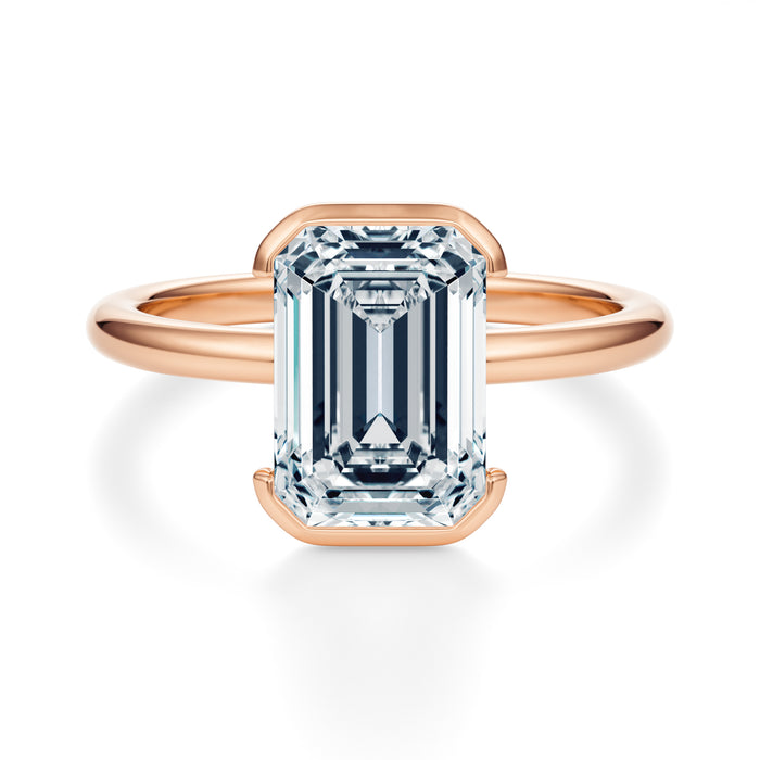 Ludlow Half Bezel Engagement Ring Setting