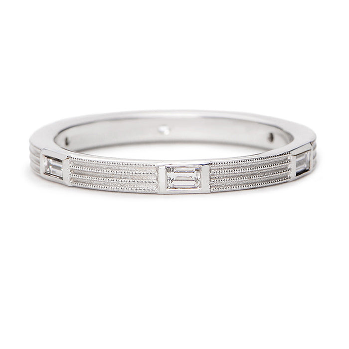 Baguette Diamond Fern Wedding Band