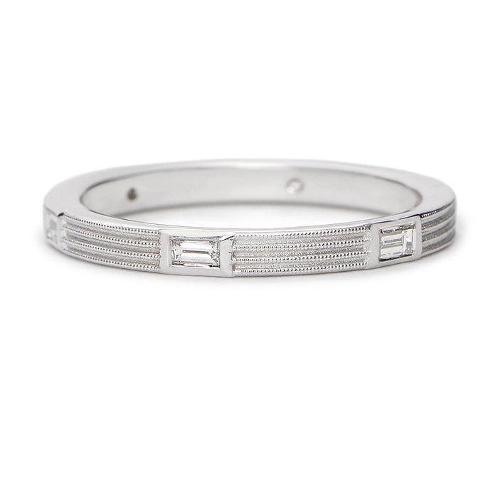Baguette Diamond Fern Wedding Band