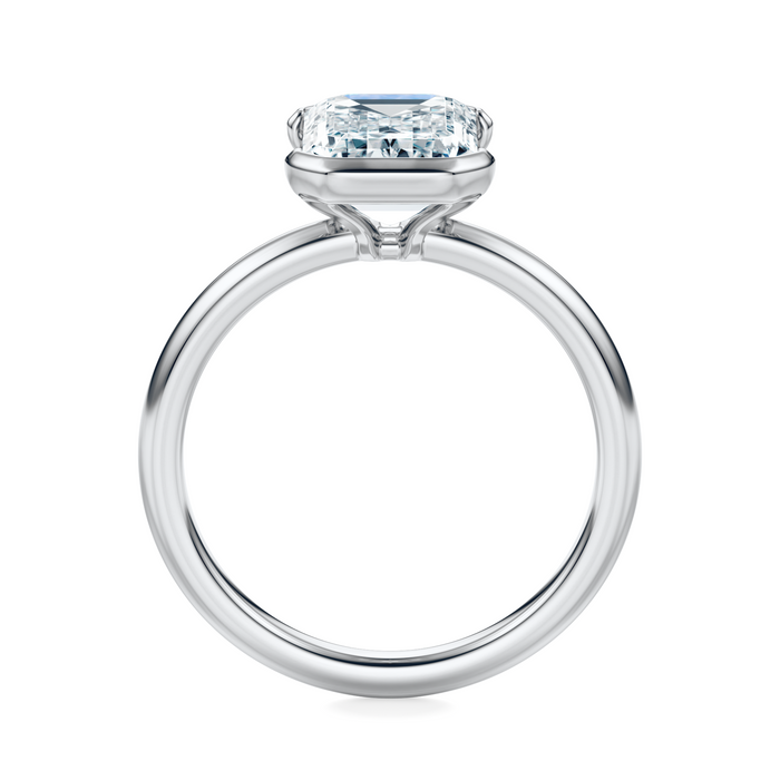Ludlow Half Bezel Engagement Ring Setting