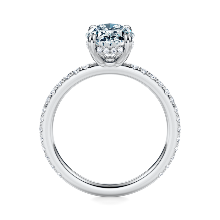 Baxter Pavé Hidden Halo Engagement Ring Setting