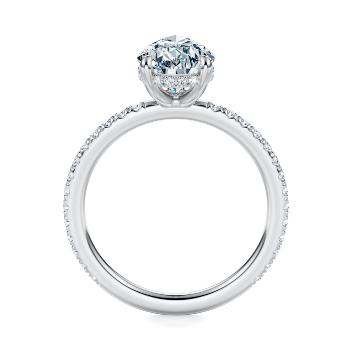 Baxter Pavé Hidden Halo Engagement Ring Setting