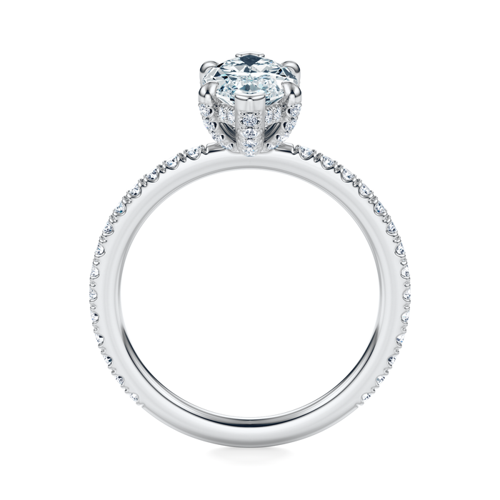 Baxter Pavé Hidden Halo Engagement Ring Setting