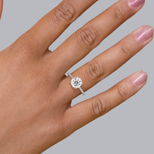 Baxter Pavé Hidden Halo Engagement Ring Setting Image 2