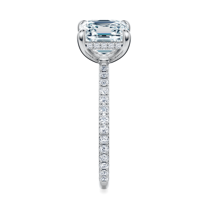Baxter Pavé Hidden Halo Engagement Ring Setting
