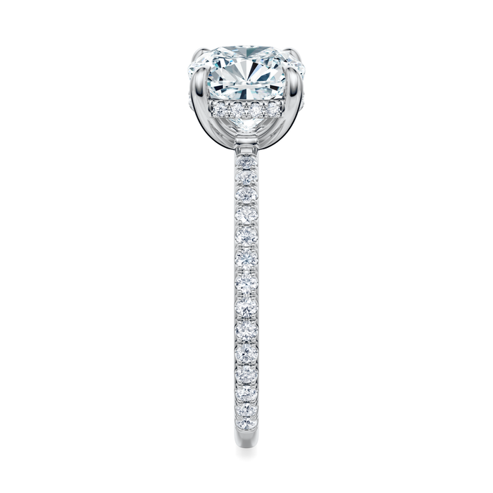 Baxter Pavé Hidden Halo Engagement Ring Setting