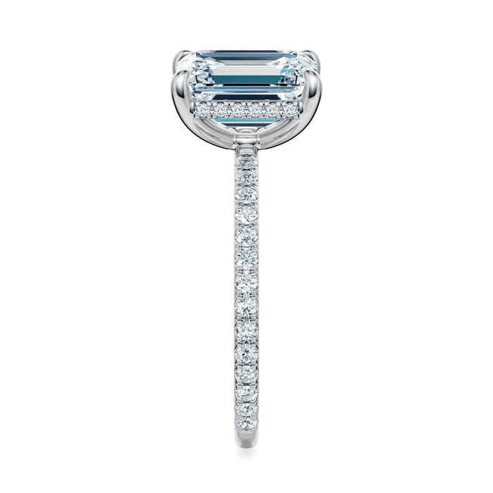 Baxter Pavé Hidden Halo Engagement Ring Setting