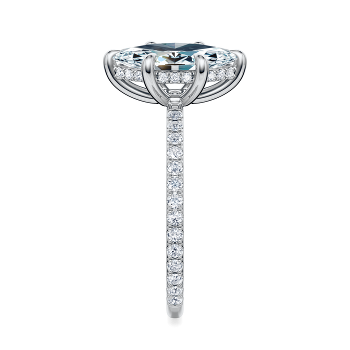 Baxter Pavé Hidden Halo Engagement Ring Setting