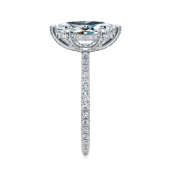 Baxter Pavé Hidden Halo Engagement Ring Setting