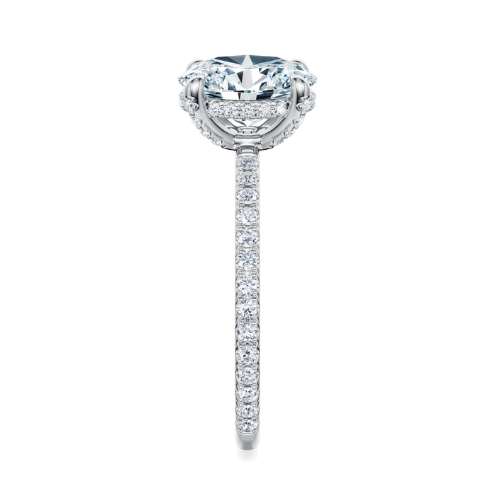 Baxter Pavé Hidden Halo Engagement Ring Setting