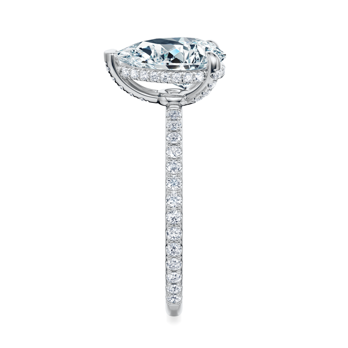 Baxter Pavé Hidden Halo Engagement Ring Setting