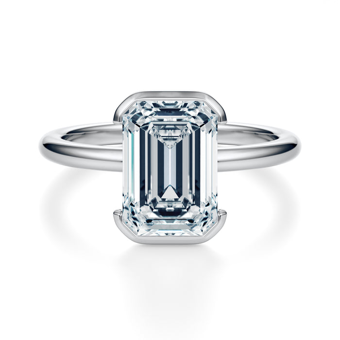 Ludlow Half Bezel Engagement Ring Setting