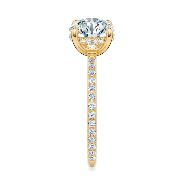 Baxter Pavé Hidden Halo Engagement Ring Setting
