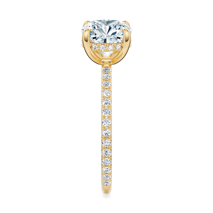 Baxter Pavé Hidden Halo Engagement Ring Setting