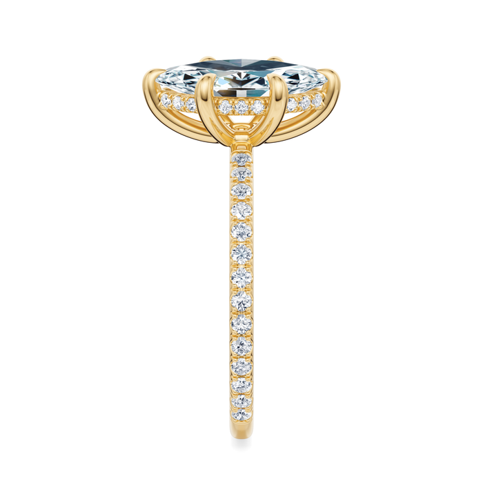 Baxter Pavé Hidden Halo Engagement Ring Setting