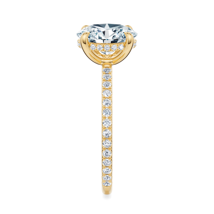 Baxter Pavé Hidden Halo Engagement Ring Setting