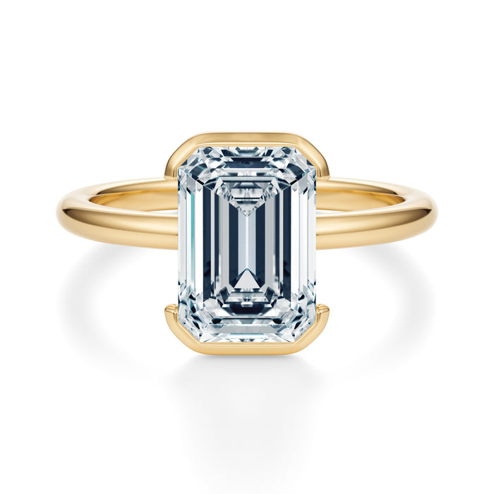 Ludlow Half Bezel Engagement Ring Setting