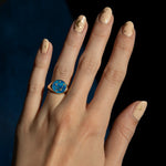 Diamond Libra Signet Ring