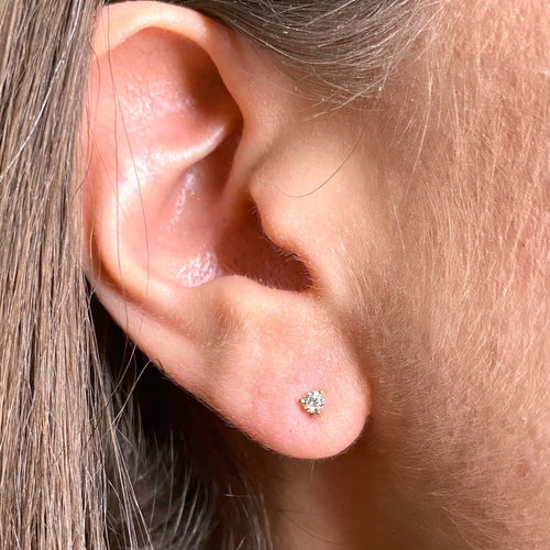 Diamond Petite Martini Stud Earrings Image 2