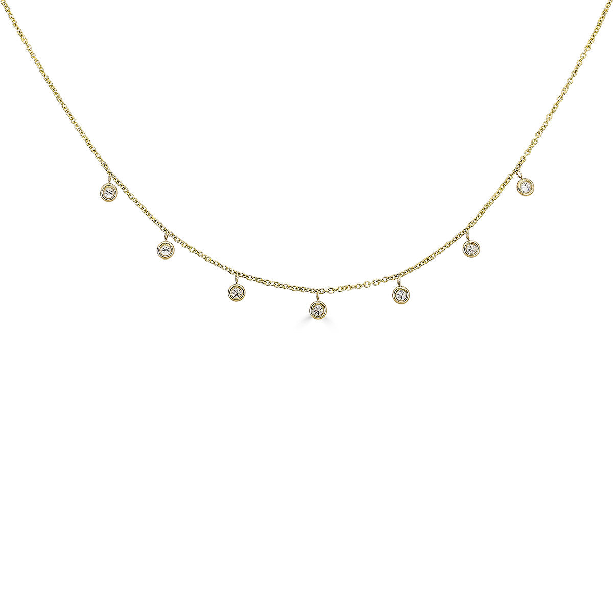 A Link 7 Rows Diamond Necklace - ANK32021ZZ-WQI160